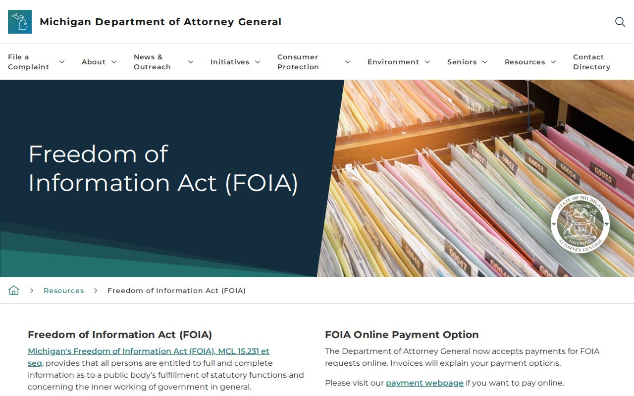 Hillsdale County released mugshots Michigan FOIA access guide